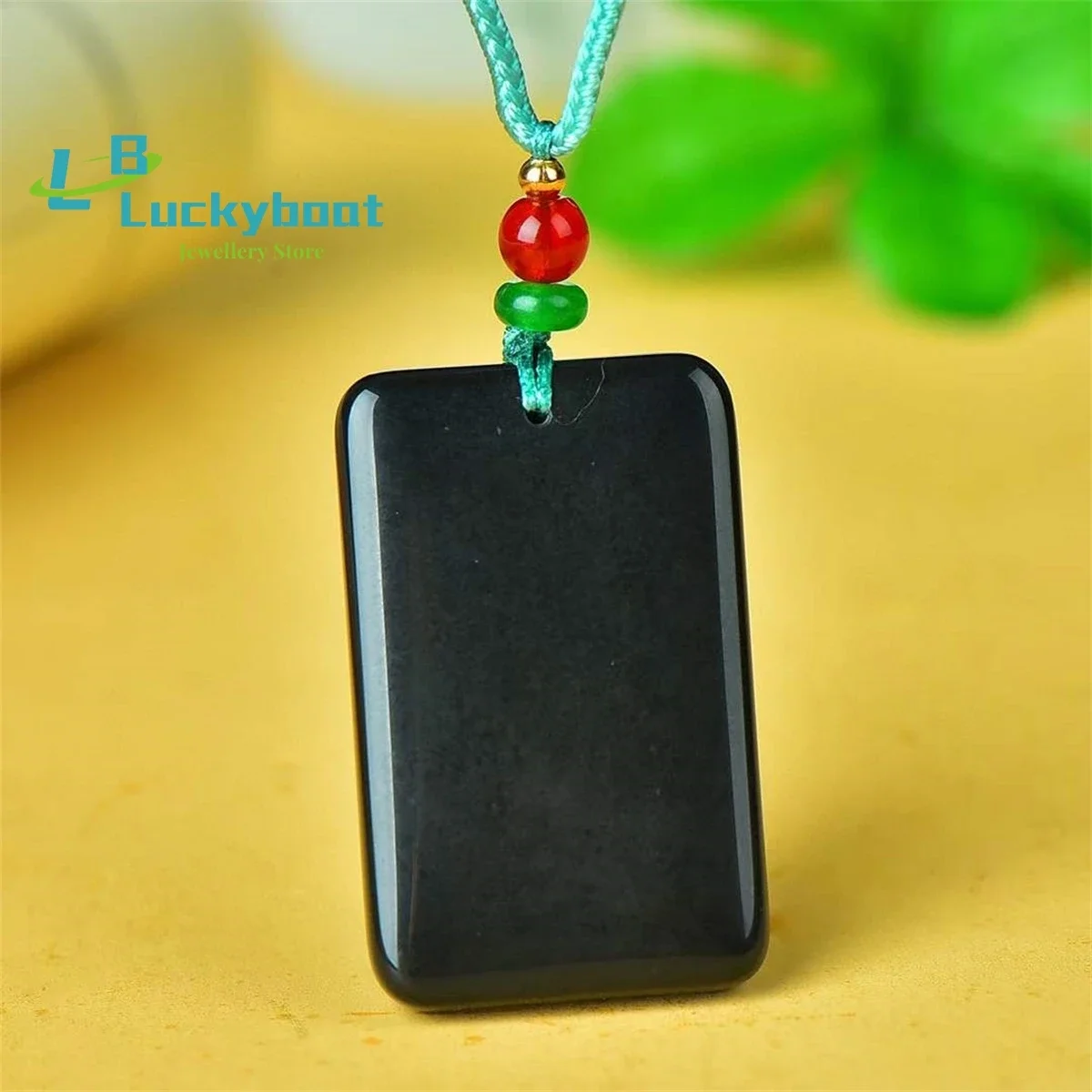 

Natural Gold Silk Jade Ping An Brand Pendant Simple and Personalized Exquisite Fashion Versatile for Men and Women