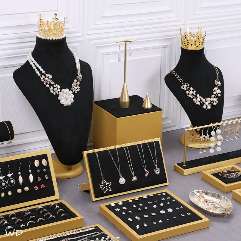 

Necklace Display Stand Neck Necklace Model Shop Special Black Flannel Jewelry Display Stand Jewelry Display Props
