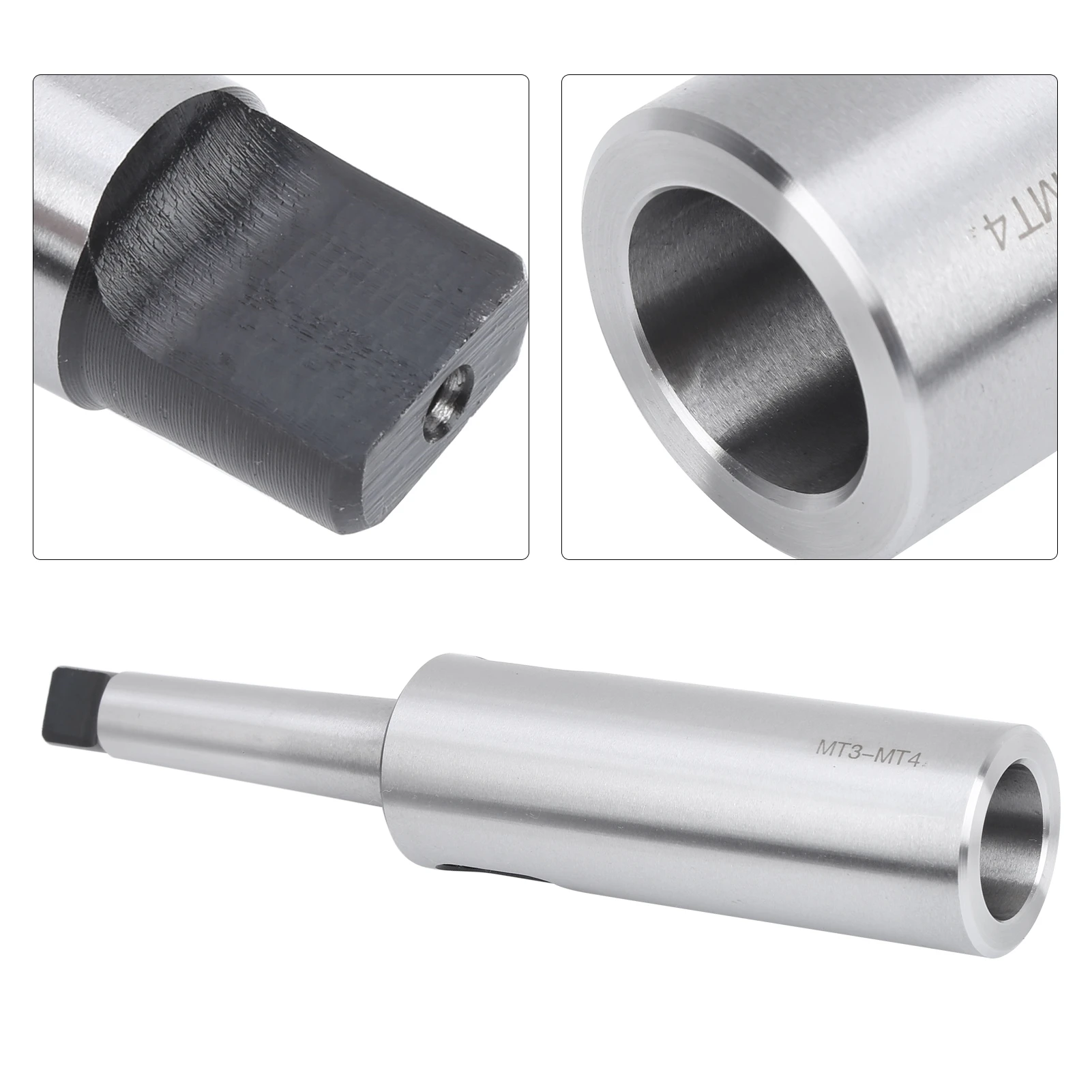 Steel Taper Drill Sleeve Adapter for Lathe Milling Lengthened Reduction Sleeve MT3-MT4 Taper Drill Adapter Taper Drill Sleeve