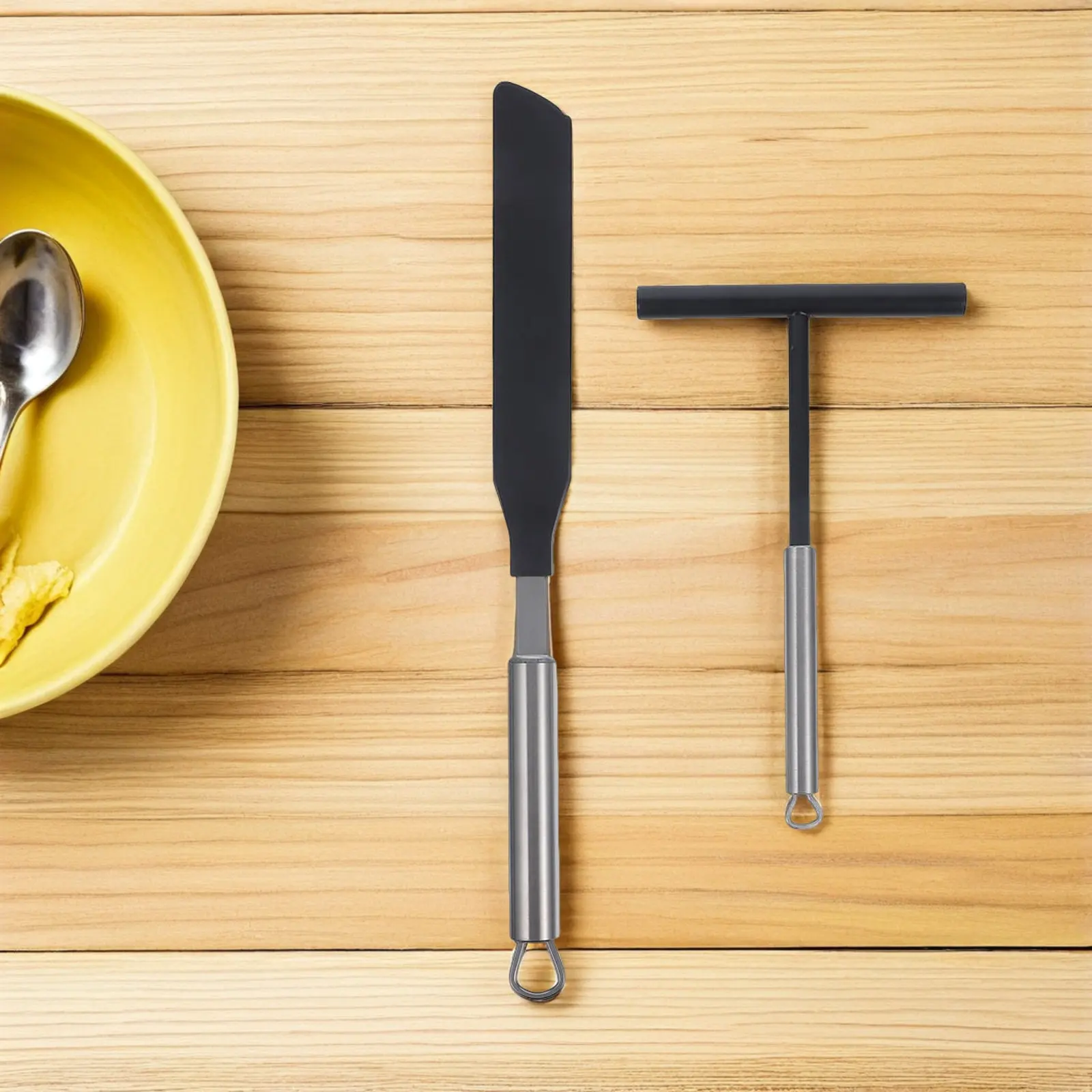 

1Set Crepe Spreader Tool Kit Handheld Pancake Scraper Heat Resistant Crepe Spatula Baking Utensils for Home Kitchen Restaurant