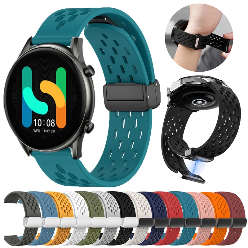 Magnetic Strap For Haylou Watch 2 Pro RS3 RS4 RS5 R8 S8 GST RT RT2 Band for Haylou Solar Plus RT3 LS05 LS04 Ls02 Silicone Band