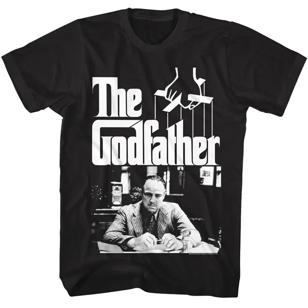 Godfather Puppet Master Men's T-Shirt Don Vito Corleone Portait Mafia MovieUnisex anime print pattern pure cotton