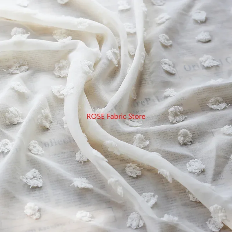 Fashion Dots jacquard breathable chiffon For Spring Dress, Vintage Dress, Beach Dress, Shirt
