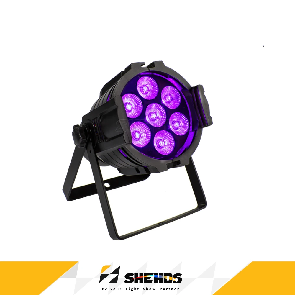 SHEHDS LED Par 7x18W Licht Aluminium Guss RGBWA + UV Dmx512 Bühne LeuchteFür DJ Disco konzert Hause Lampe Nachtclub