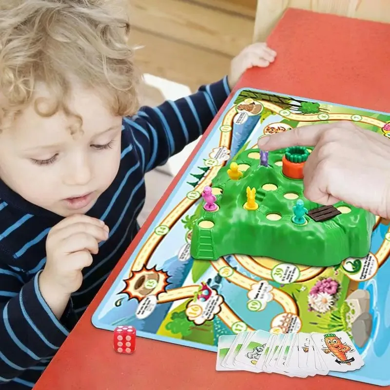 Juego de mesa de trampa de conejo de pascua, rompecabezas familiar, juego de estrategia de competición, regalo Montessori para niños