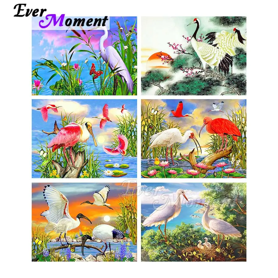 

Алмазная картина Ever Moment, картина кран, алмазная круглая полная квадратная смола, сверла, домашнее украшение в китайском стиле ASF2168