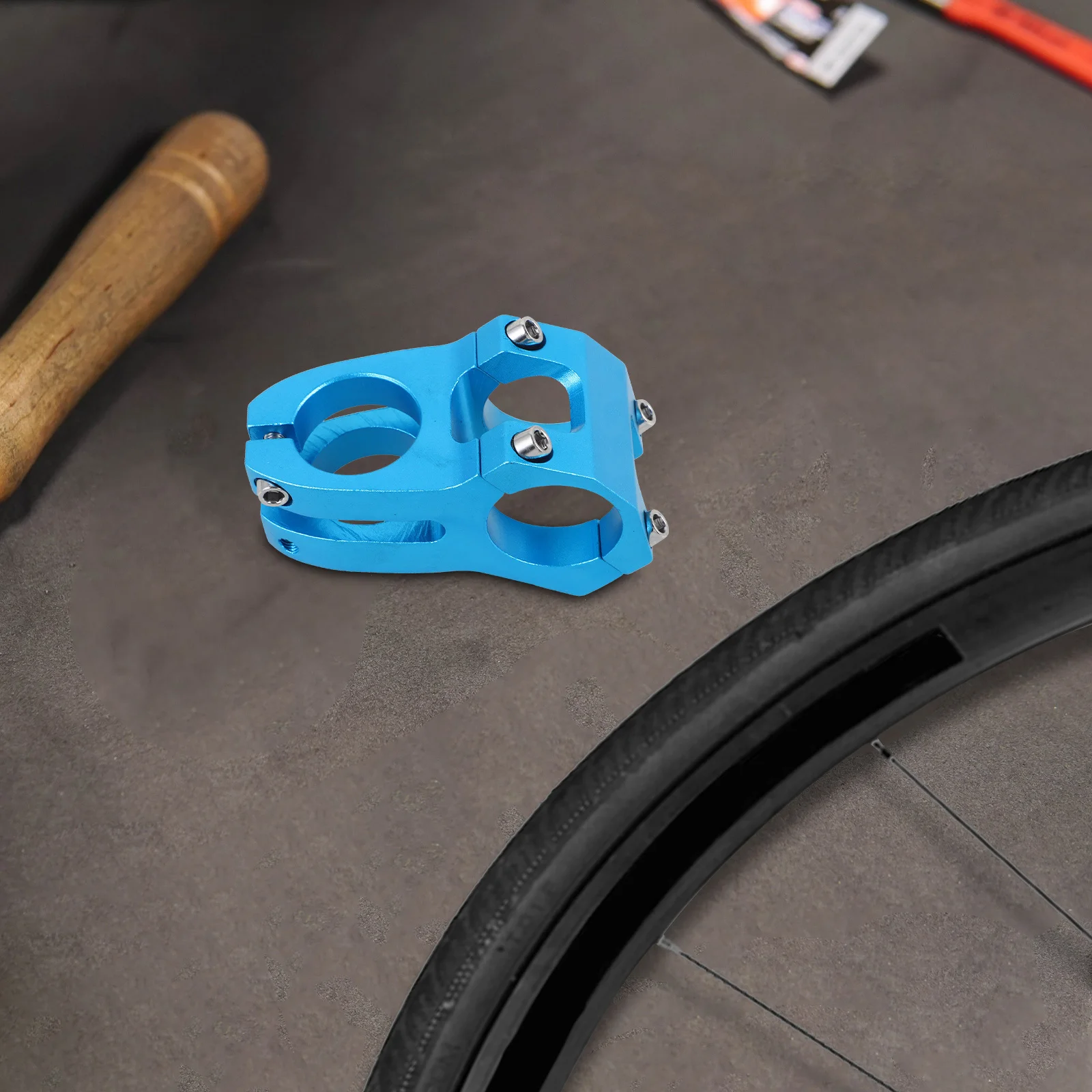 

Mountain Bike Stem Riser Adjustable Handlebar Accessory Sturdy Construction Deform Break Resistant Simple Color