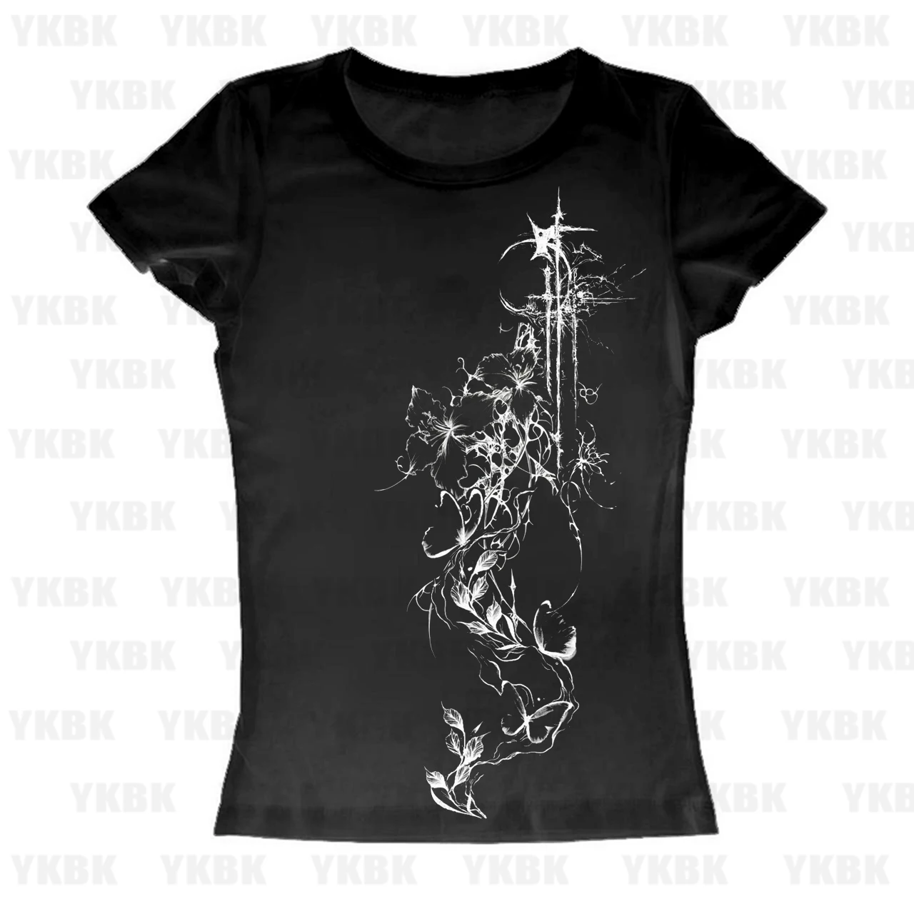 Graphic Tees Women Short Sleeve Punk Vintage Graphic 2000s Y2k Style Crop Tops Spider Slim Baby Tees Sexy Streetwear Emo Girls