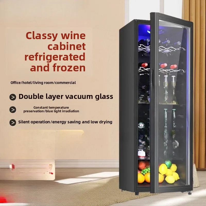 Fresh-keeping cabinet Household refrigerator Ice bar Small refrigerator Office commercial display Tea transparent wine cabinet