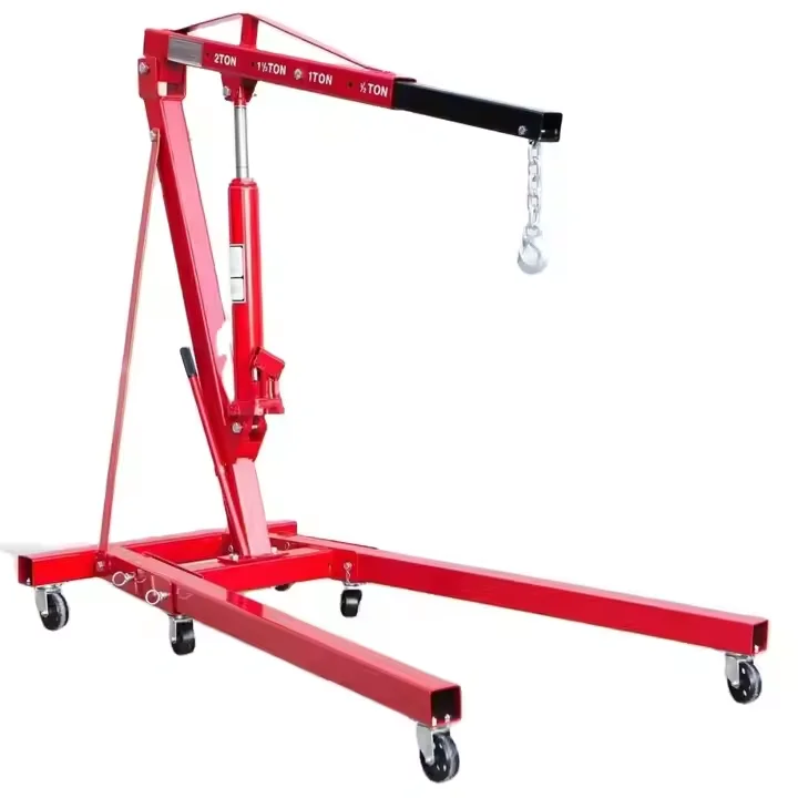 Hydraulic Foldable Engine Motor Hoist Cherry Garage Lifting Picker Shop Crane