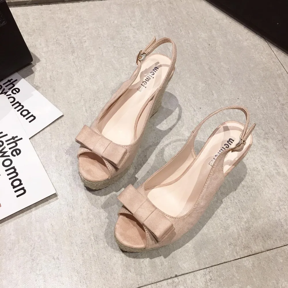 Sandals for Women's 2026 Summer New Fish Mouth Waterproof Table High-heeled Womens Shoes Hemp Rope Straw Wedge Heel Sandals