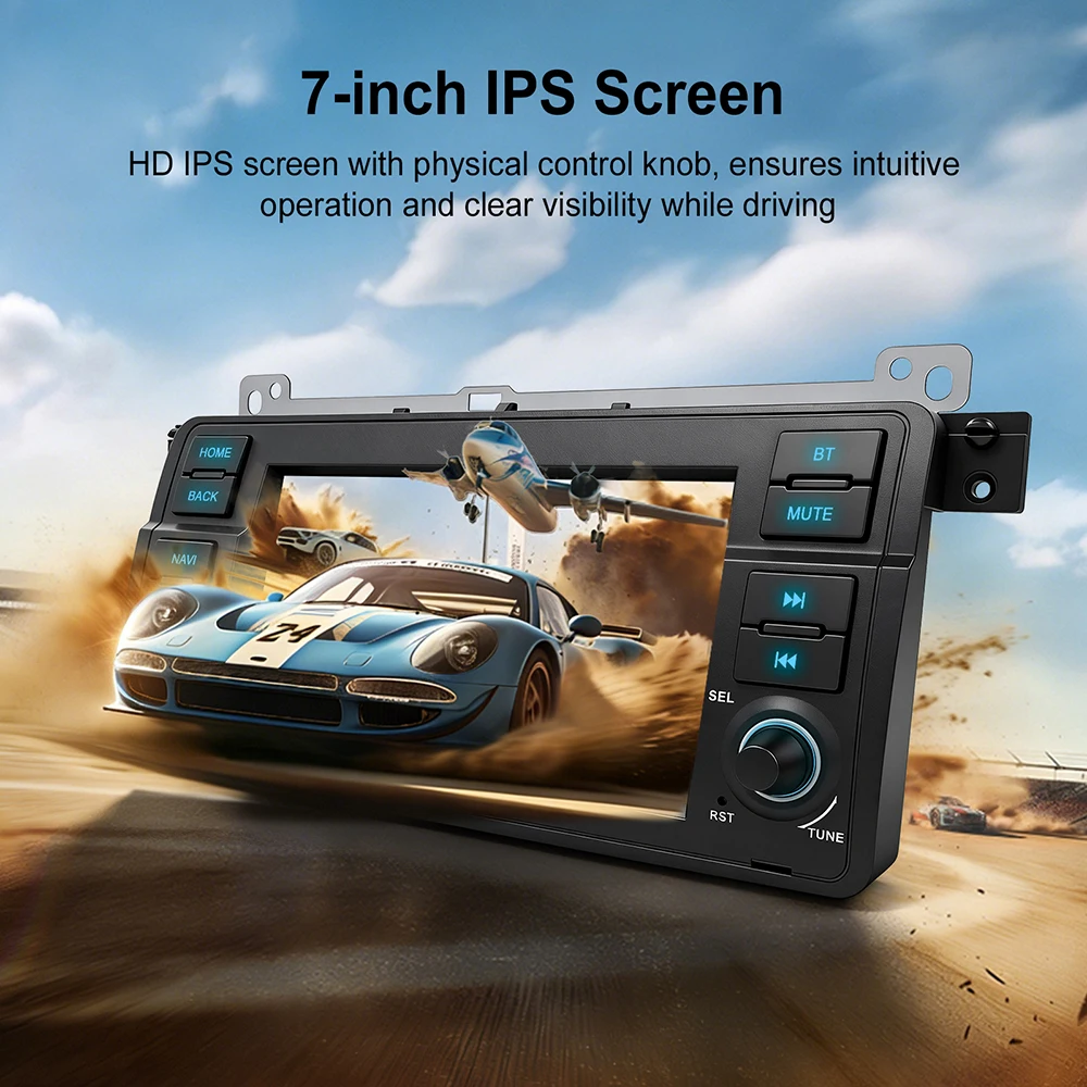 ANYFAR 7'' 4G Car Multimedia GPS System for BMW E46 1998-2006 M3 2000-2006  with CarPlay Android Auto Linux Autoradio 2din
