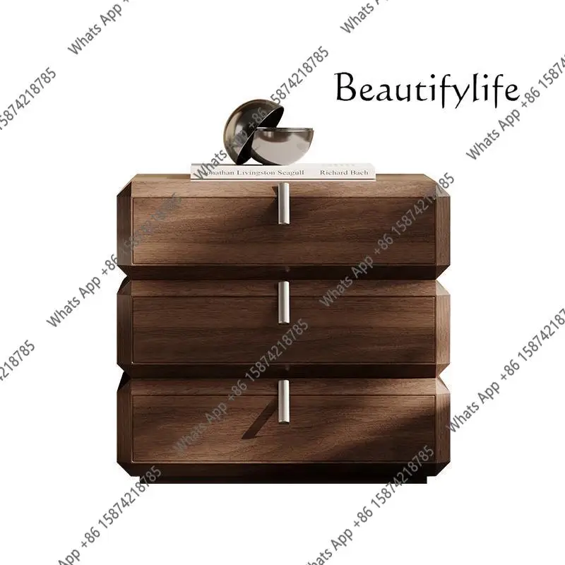 Zx Bedside Table New Bedroom Bedside Locker Designer High-end Rotatable Three-bucket Cabinet