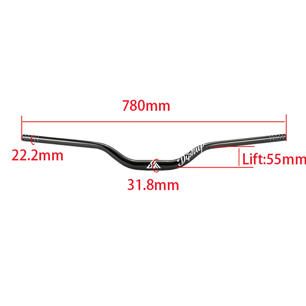 DISRUP 780/800mm mountainbike stuur, 31,8/35mm diameter, aluminium stuur voor downhill fietsen en off-road trails - afbeelding 1