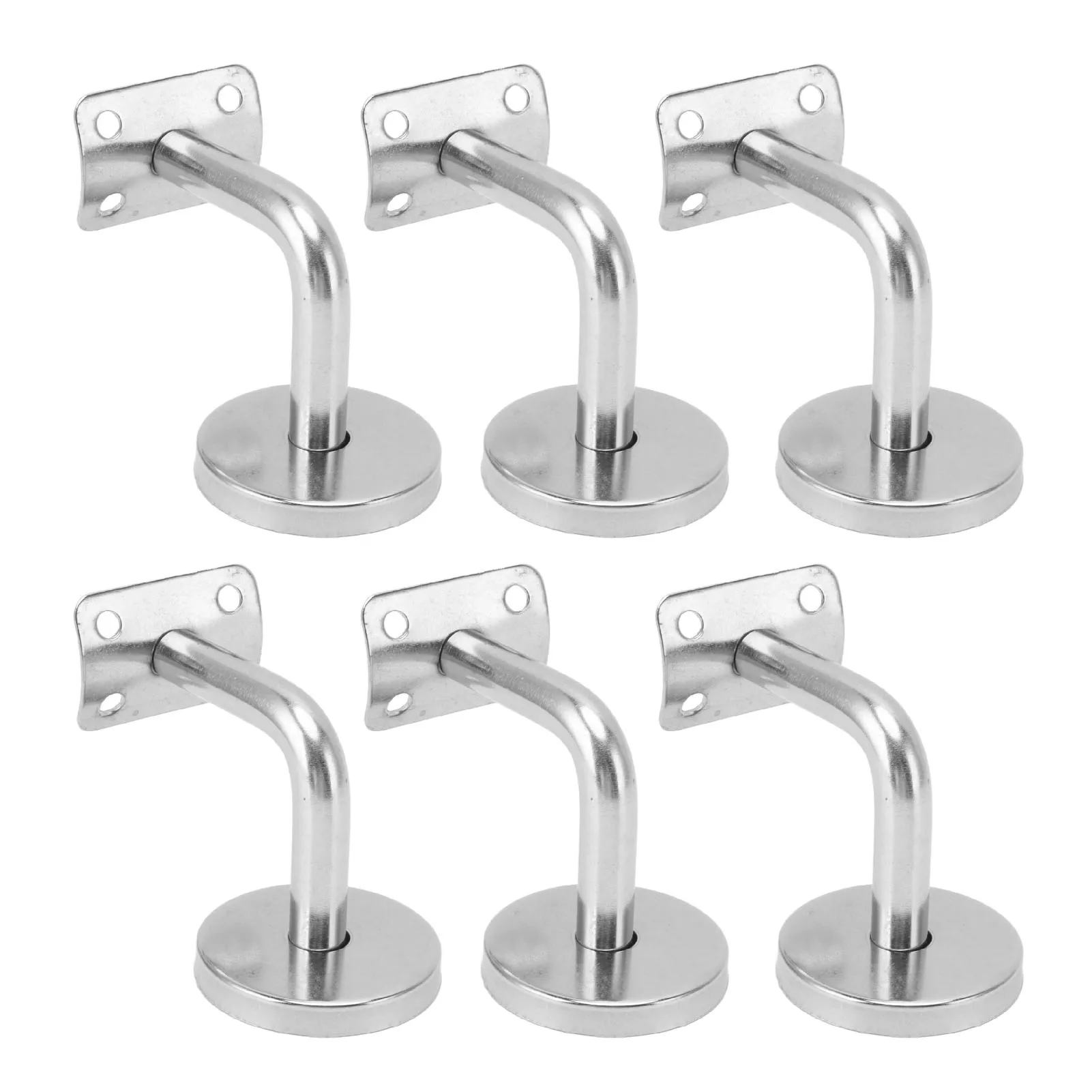 6Pcs Wall Handrail Bracket 304 Stainless Steel Strong Bearing Stair Railing Support Hand Rail Hardware