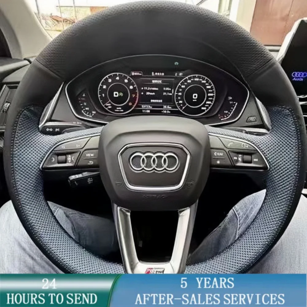 

Customized Car Steering Wheel Braid Cover Hand Sewing Leather For Audi A1 SQ2 2018 2019 A3 2016-2019 S3 Q2 2016-2019 Auto Parts