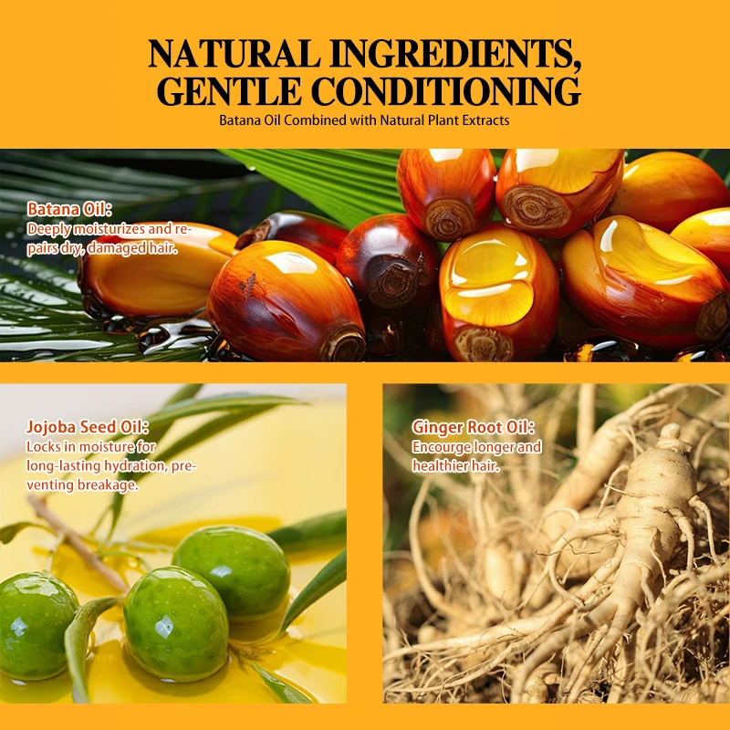 Pure Organic Batana Butter Hair Growth Batana Oil Natural Nourishing Reduce Hair Loss Anti-Breakage Strengthens Hair Conditioner view 4