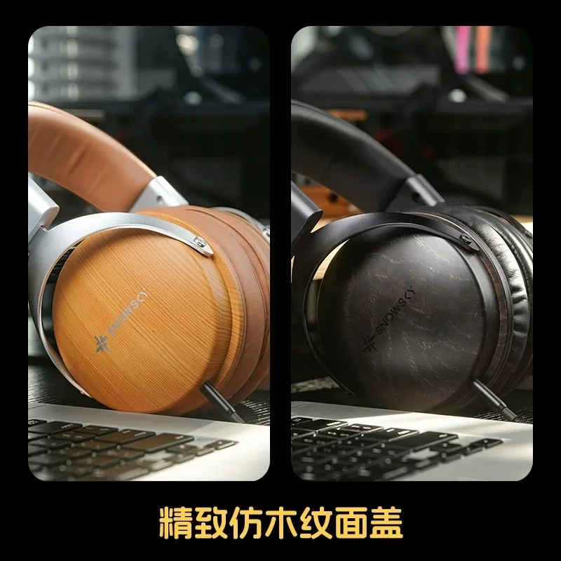 FiiO Snowsky Nature Over-Ear Headphones 50mm Dynamic Driver, Carbon Black Diaphragm 3.5mm HIFI Wired Headphones Gifts view 3