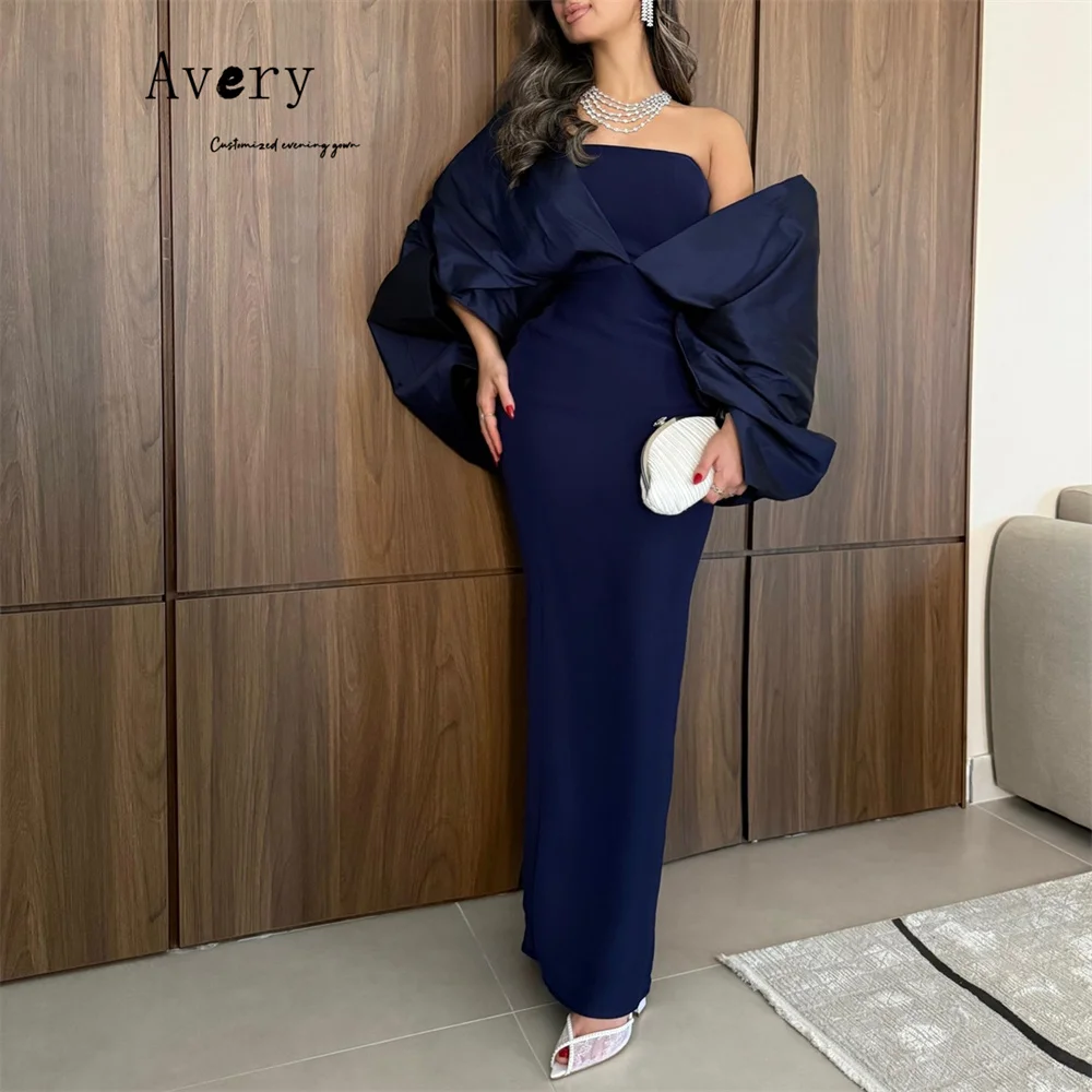 

Avery Custom Blue Fishtail Tube Top Strapless Elegant Dresses Woman for Evening Party Dresses Luxury 2026 Women Evening Dress
