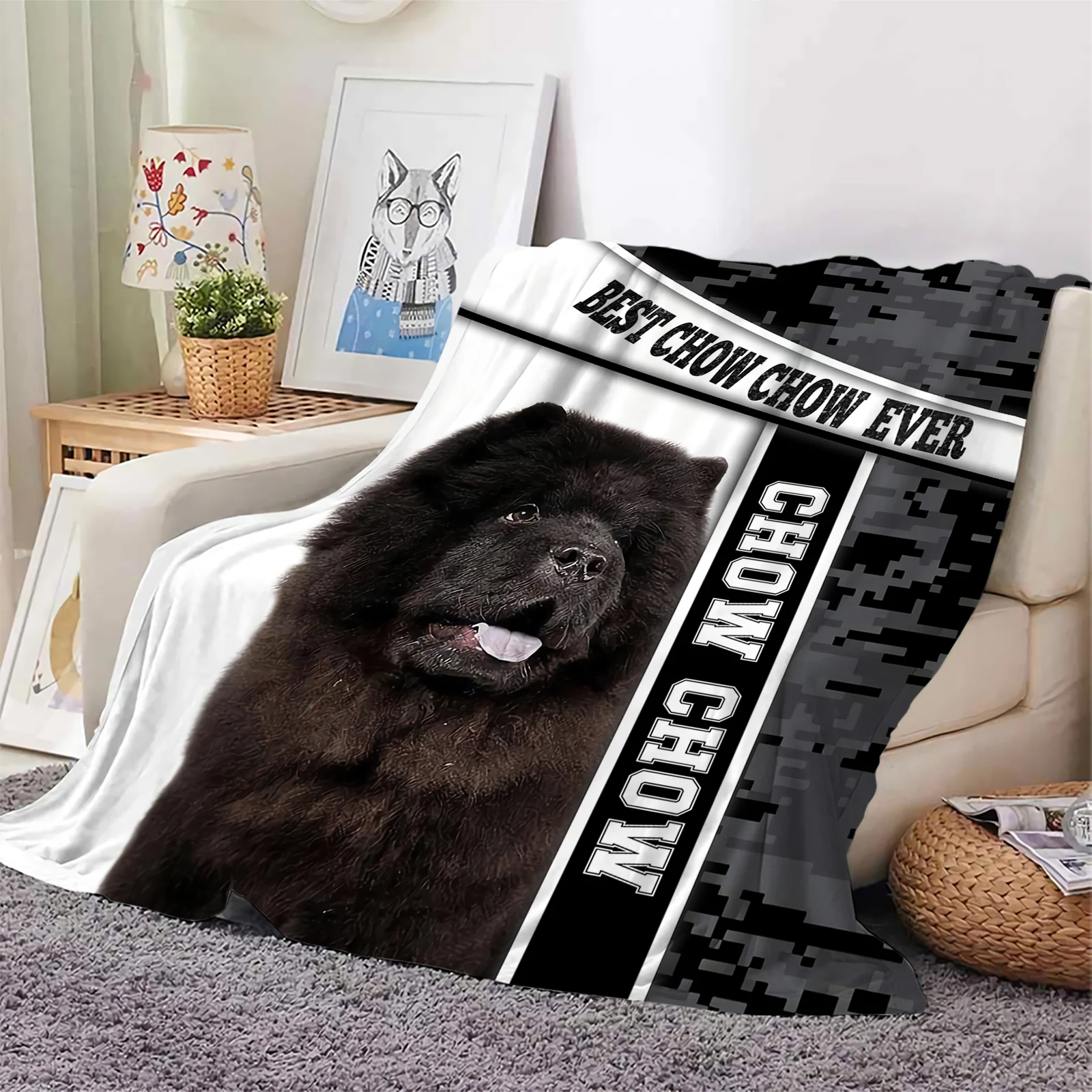 Fashion Animals Flannel Blankets Best Chow Chow Ever 3D Printed Throw Blanket Office Nap Travel Portable Quilts Dropshipping