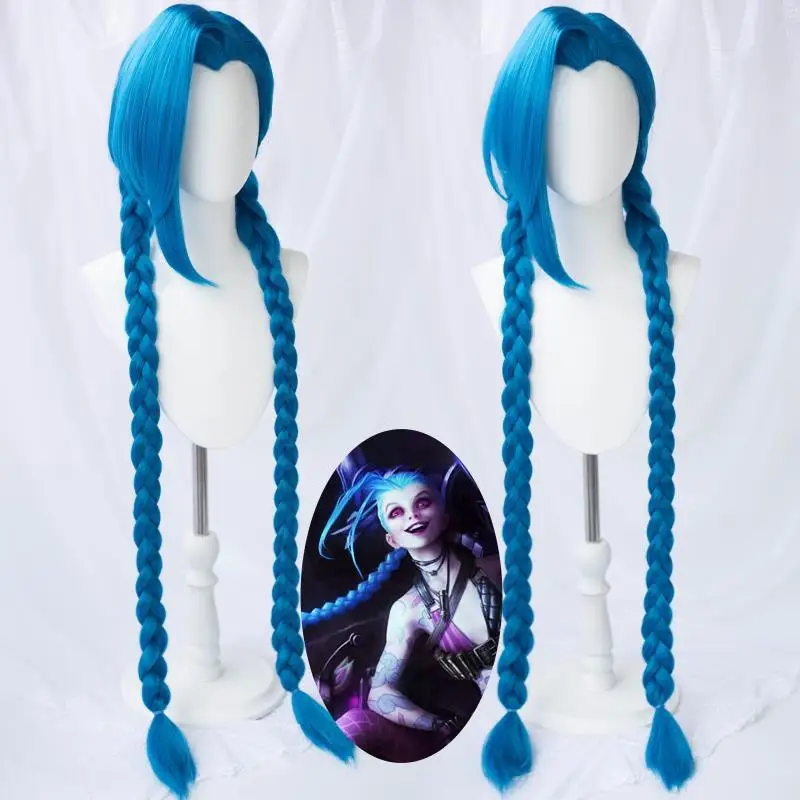 LOL Arcane Cosplay Costume pour femme, Anime Game Crit Loli Jinx Cosplay, Anime Wig, Sexy Carnival fur s Up