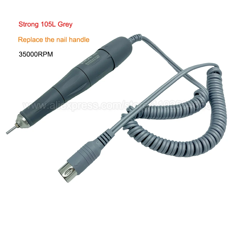 Strong105L Electric Nail Drill 35000RPM Professional Micromotor Nail File Handpiece Pedicure Manicure Tool for Acrylic Gel Nails