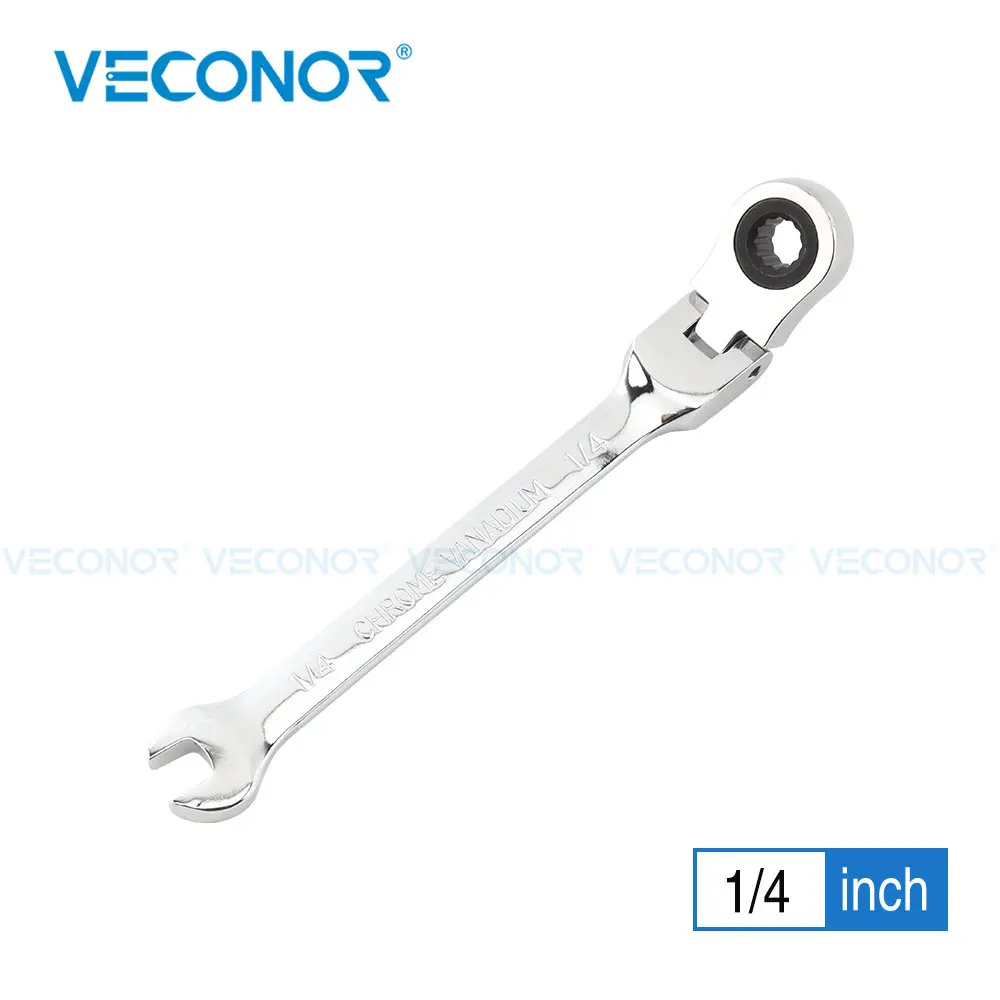 1pc 1/4 Inch Imperial Size Ratchet Wrench Spanner Flexible Head Universal Hand Tools Car Repair Tool