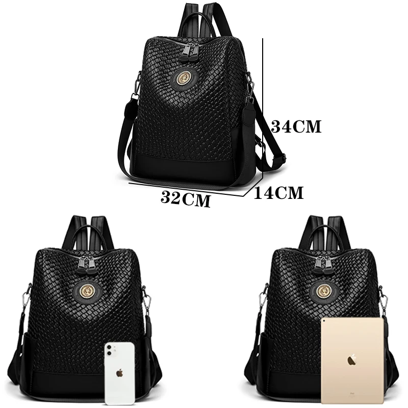 Luxury Women\'s Designer Brand Backpack With Large Capacity And Multifunctional Travel Backpack High Quality Leather Girl Mochila