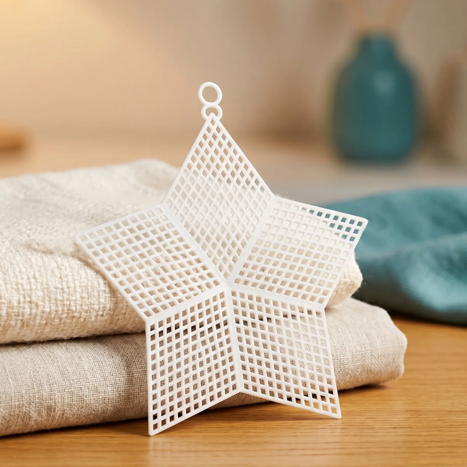 15Pcs Star Plastic Mesh Canvas Sheets Uniform Grid Spacing for Embroidery Crochet Needlework Yarn Crafting DIY Projects 5.5inch