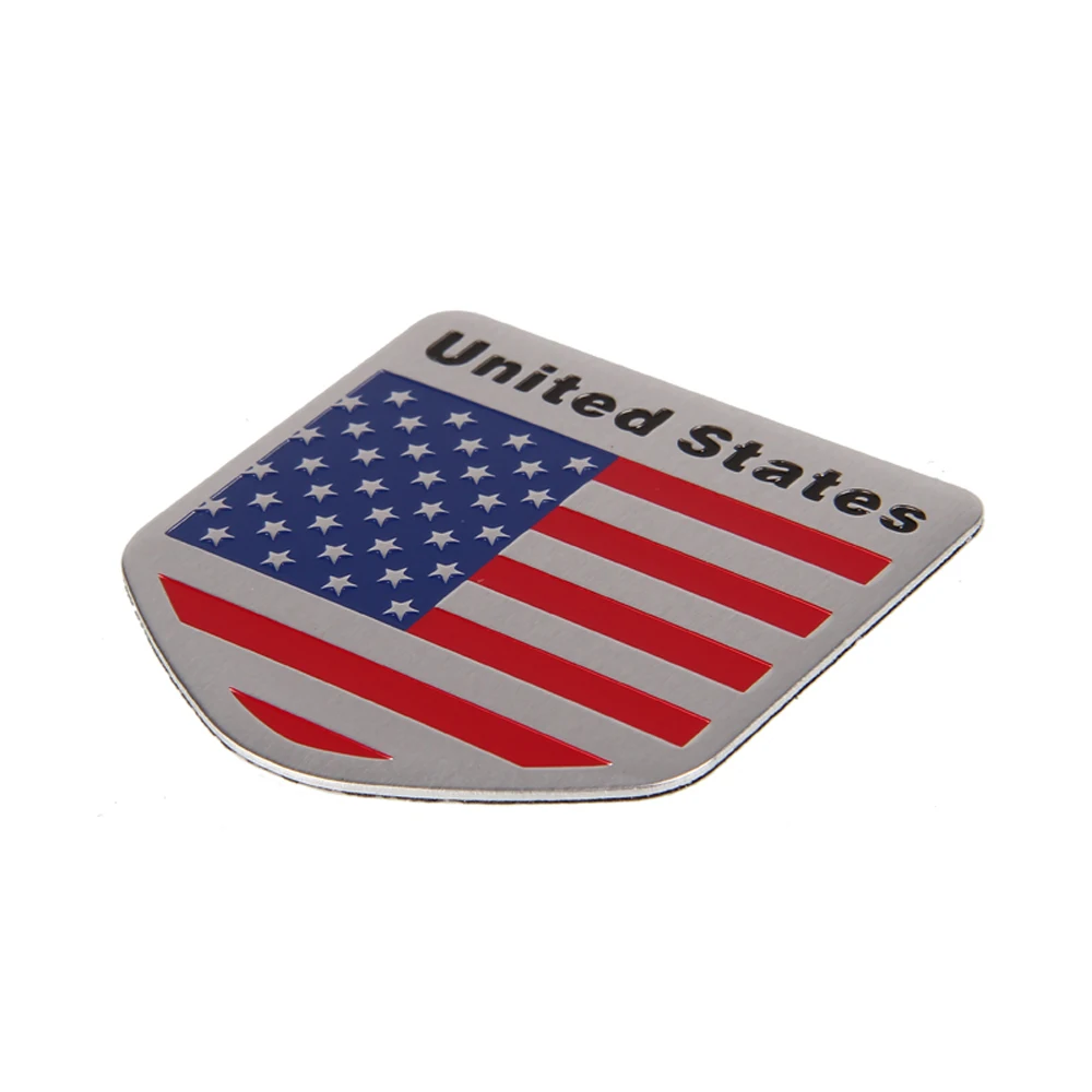 Car Styling Auto Car Sticker Emblem Badge Decal For USA Flag Logo For Fiat 500L Chrysler 200 300 BMW M2 M3 Benz E300 Ford Focus