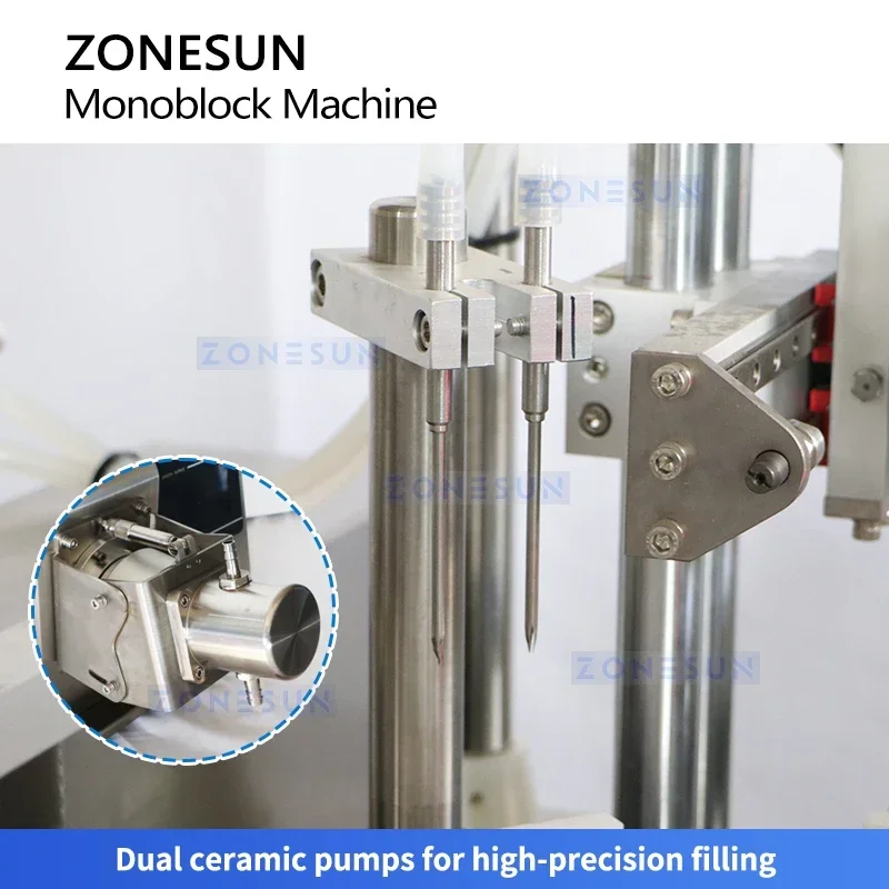ZONESUN ZS-AFCU1 Macchina monoblocca per tappatura e riempimento automatico con sistema di smistamento per la linea di imballaggio di bottiglie con pennarelli