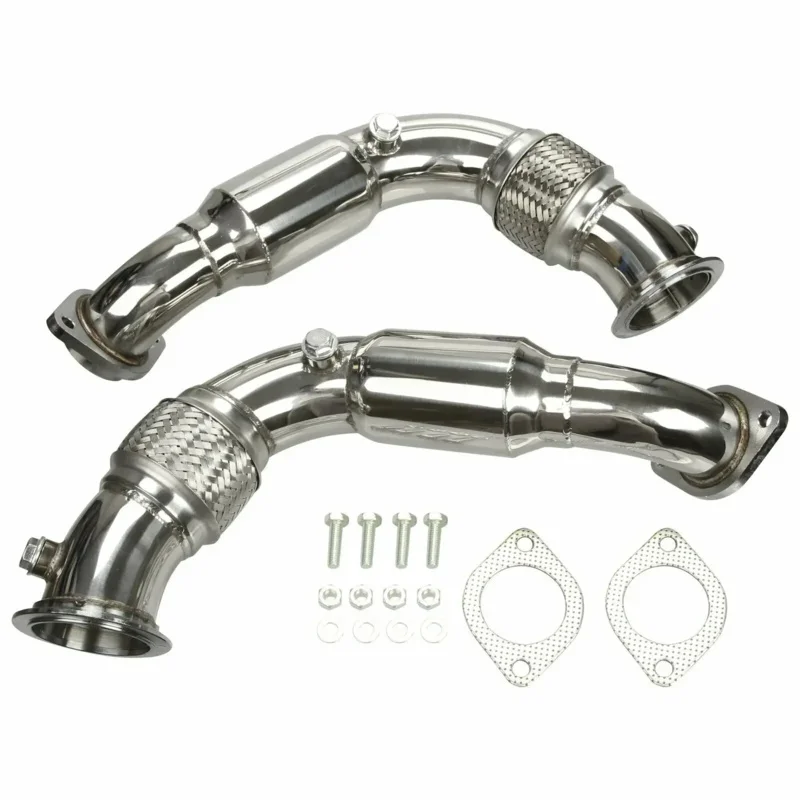 High quality 201 Stainless Steel Exhaust Downpipe For 08-14 BMW X6/X5/5-/7-SERIES N63B44 4.4 V8 Exhaust system