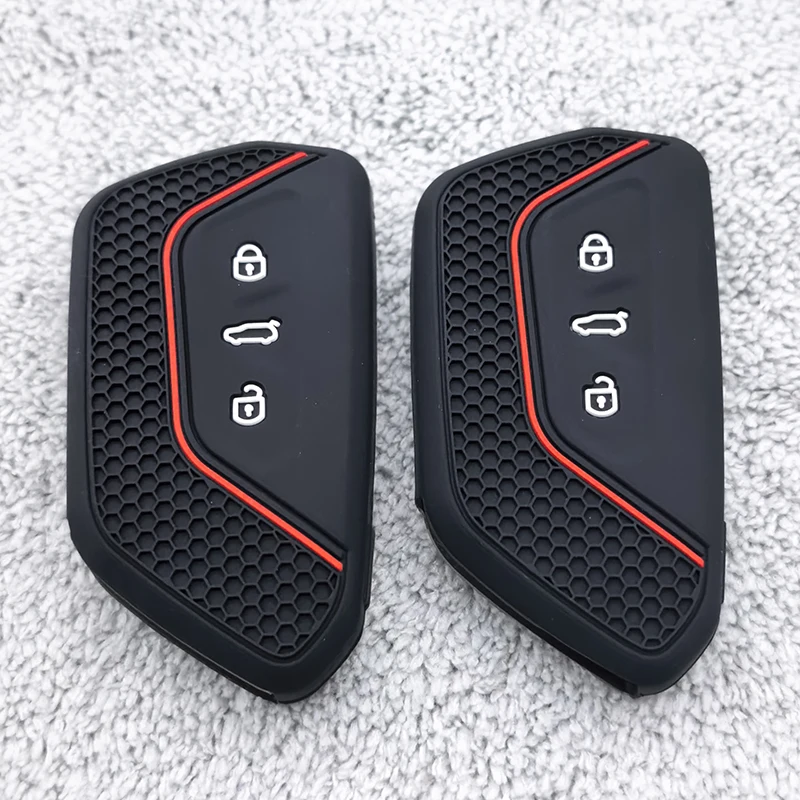 Silikon-Schlüsselhülle für Skoda Octavia A8 MK4 Mk8, für VW Golf 8 GTI ID 4, für Seat Leon Mk4 Cupra Formentor, Fernbedienungs-Autoschlüssel-Abdeckung