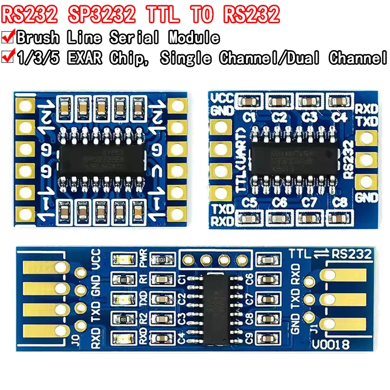 RS232 SP3232 TTL to RS232 Module RS232 to TTL Brush Line Serial Port Module High quality