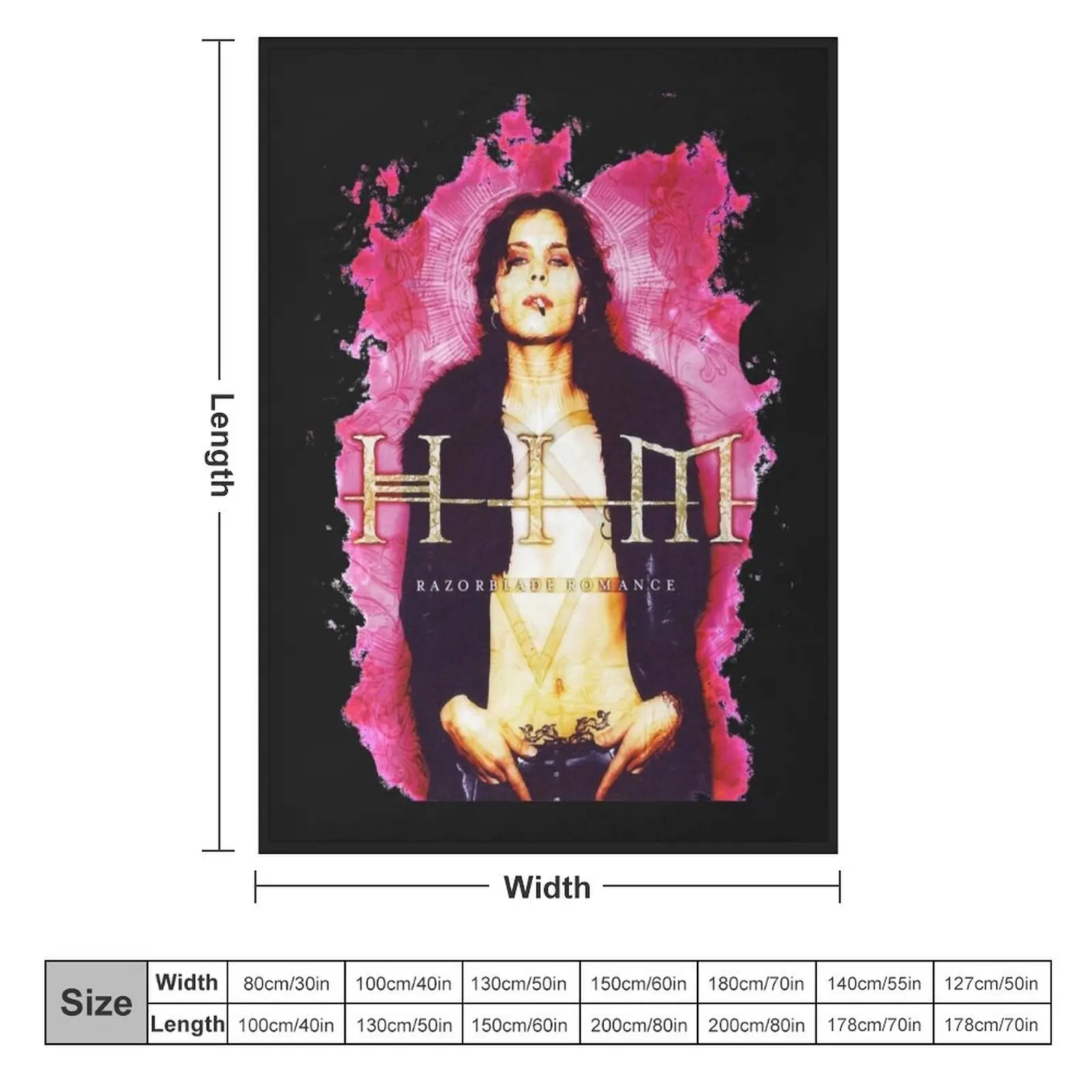 Him band vv h i m him ville valo razorblade romance smoke Throw Blanket Stuffeds Weighted Baby Blankets