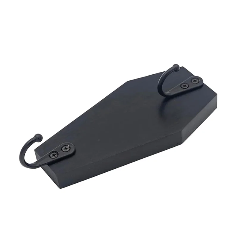 Halloween Coffin Wall Hook For Keys Coffin Wall Hook Black Wooden Hanger Gothic Home Decor For Keys Mugs Purse Towel Clothes image 5