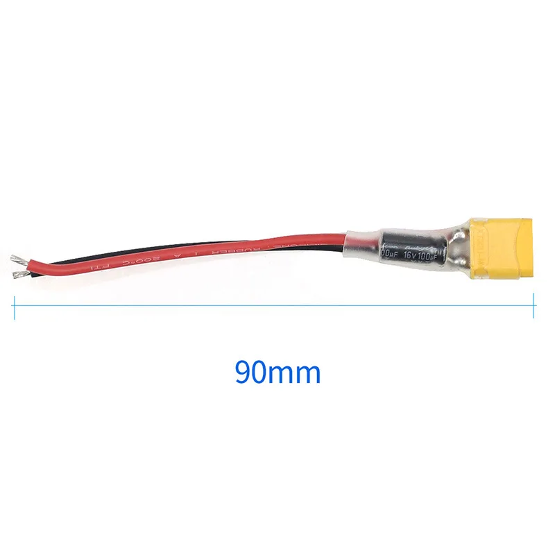 A25P XT30 Plug Connector Power Cord With Capacitor RC Battery Cable Silicone For Sailfly-X RC FPV Drone Models