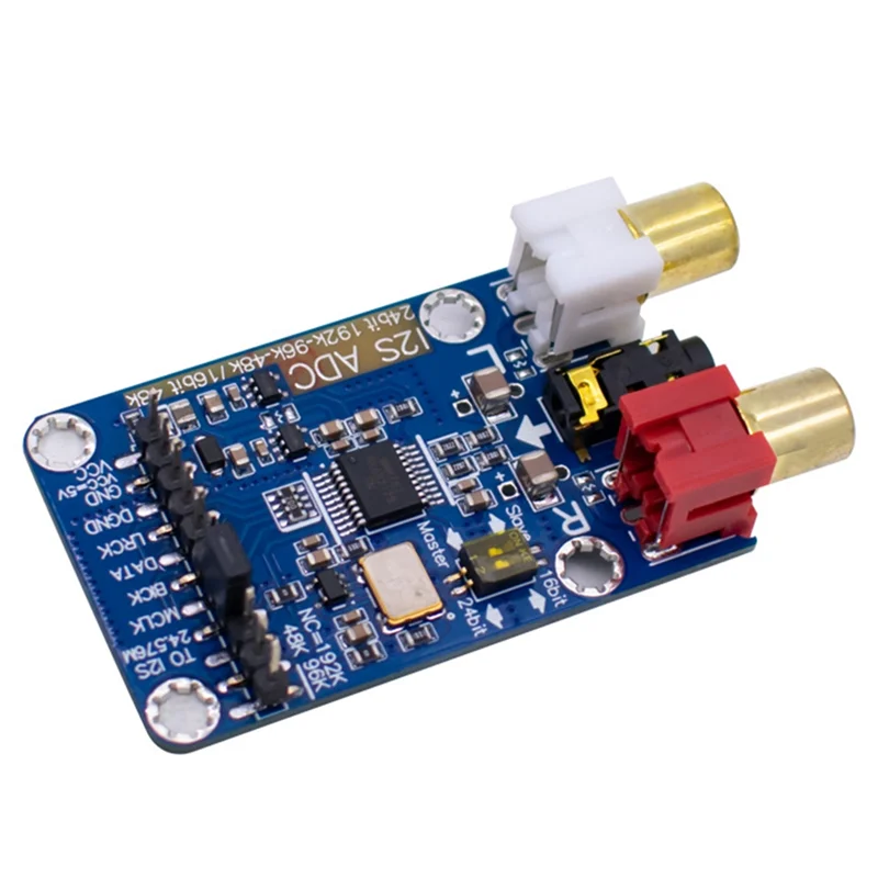 Neu! Master Slave Mode 12S Audio Capture Card Unterstützung 3,5 MM/RCA Eingang I2S Capture Card Modul Entwicklung Board 24BIT 192K 96K 48