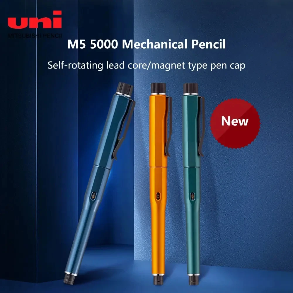 Uni Mechanical Pencil Kurutoga Dive M5-5000 Rotation Core Auto  Upgraded Technology 0.5mm Draft Writing Draw Pen Gift Stationery