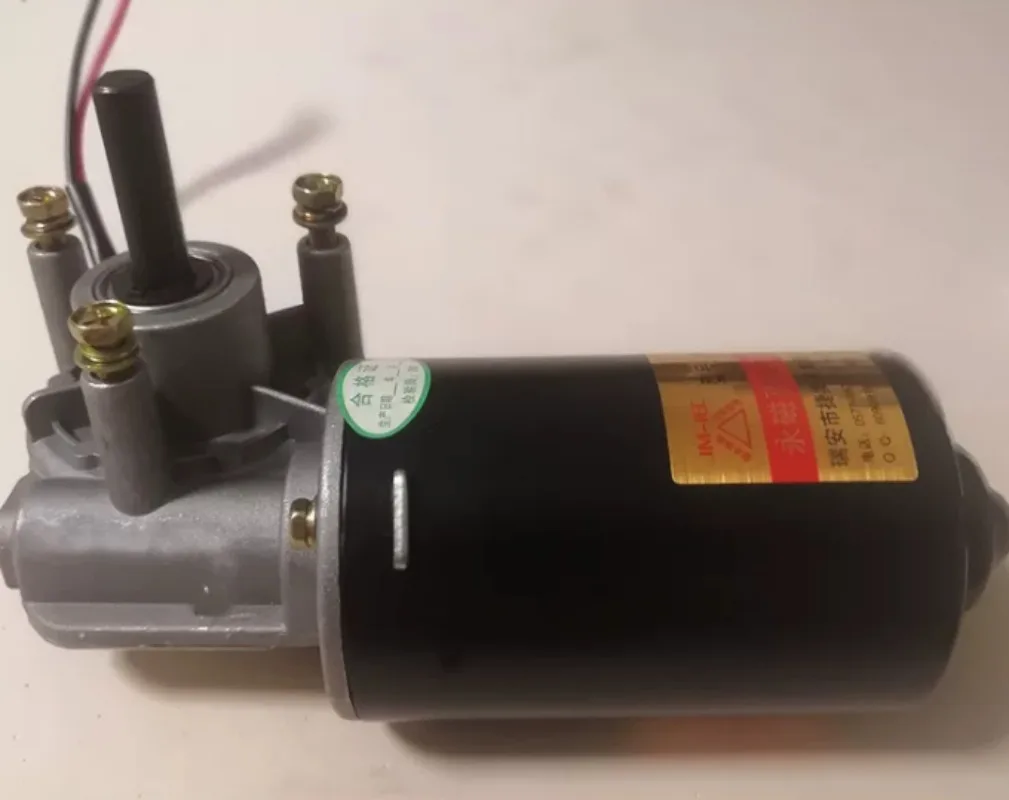 12V 24V 80W 100W Copper Worm Gear Motor, Self-Locking DC Reducer for Rolling Shutter/Conveyor