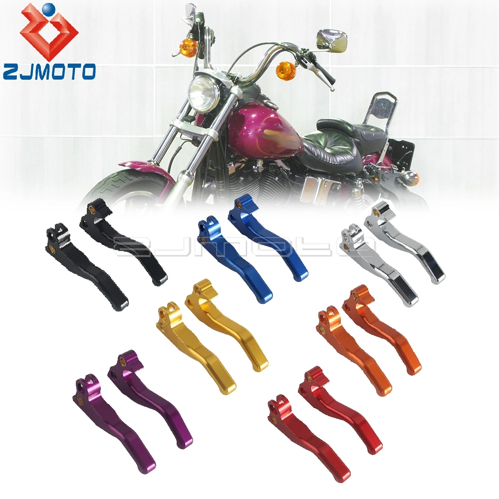 

Motorcycle Short Stunt Clutch Lever 2 Finger Brake Levers For Harley Touring Road King Softail Dyna Sportster 883 1000 82-1995