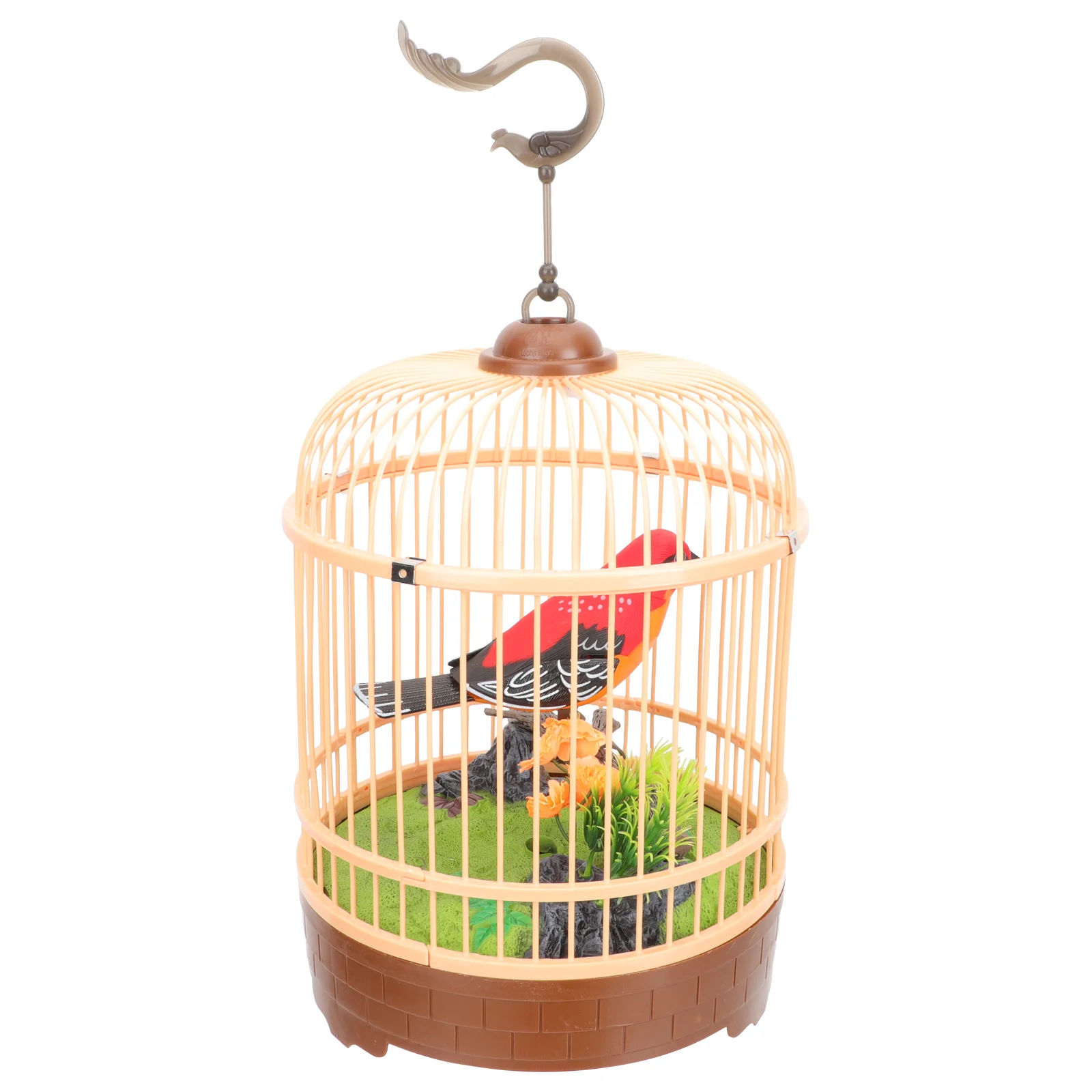 Mangeoires interactives acoustiques en plastique pour petits oiseaux, jouets en plein air