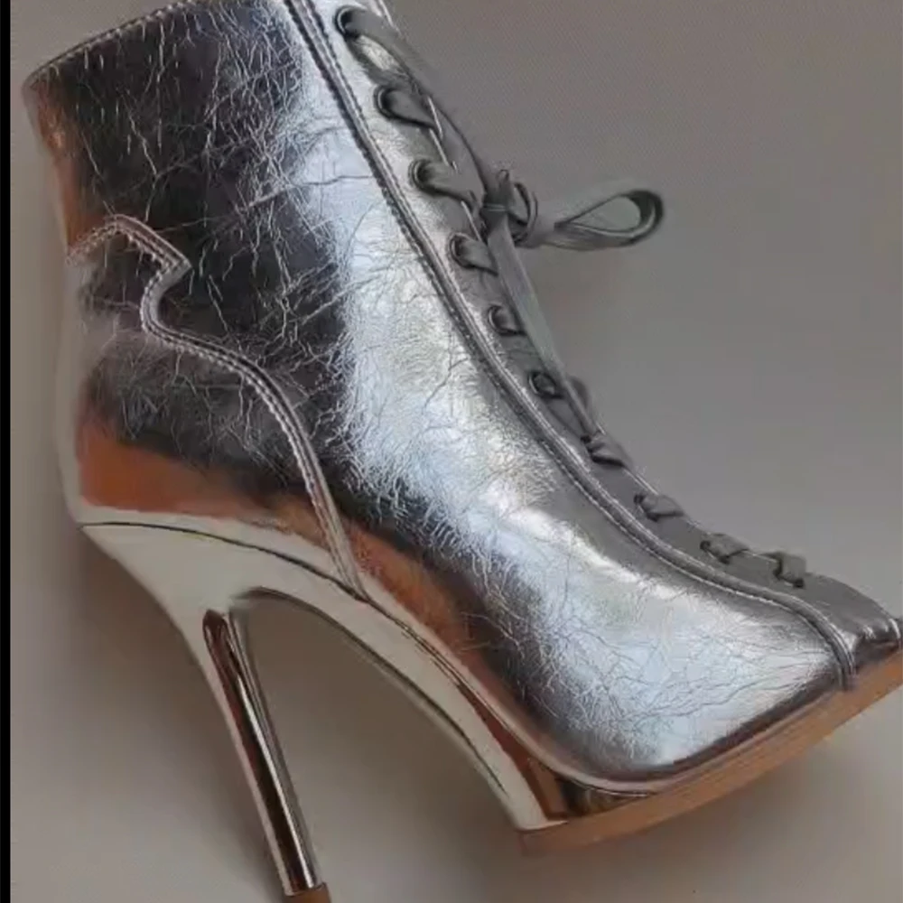 New Platform Dance High Heels 11cm 9.5cm Silver Gold Black Stable Latin Salsa Heels Dance Shoes For Party