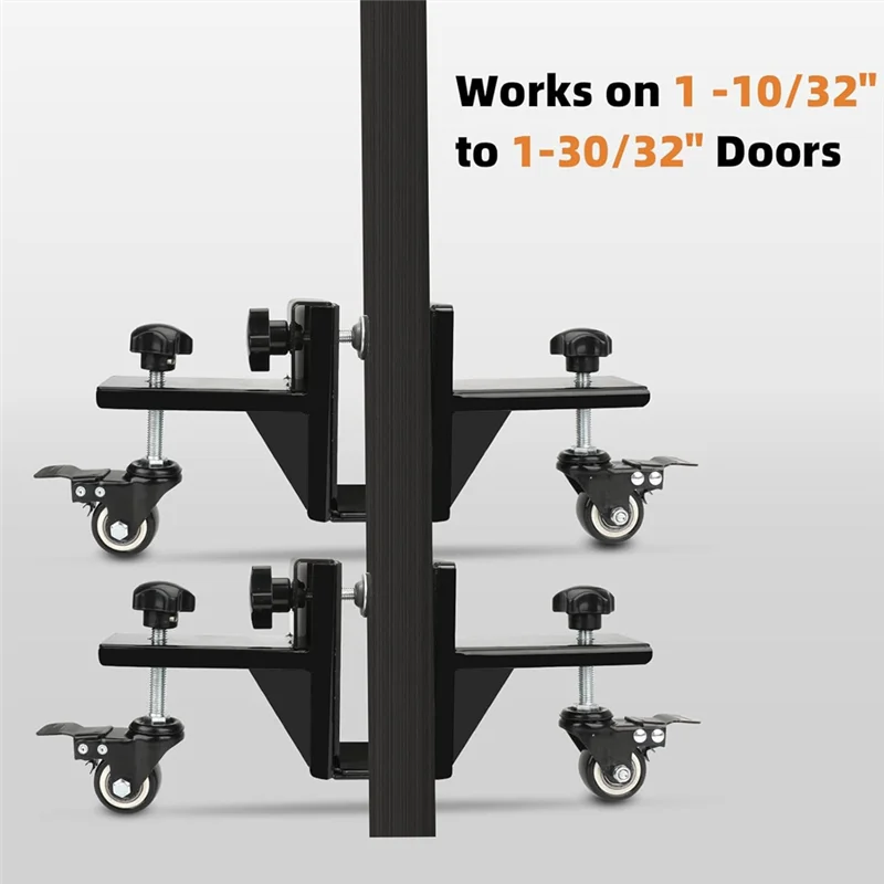 FFYY-Heavy Duty Front Door Mounting Kit–Panel Lift Cart & Hanging Clamp For 1-10/32" And 1-30/32" Pre-Hung Installations