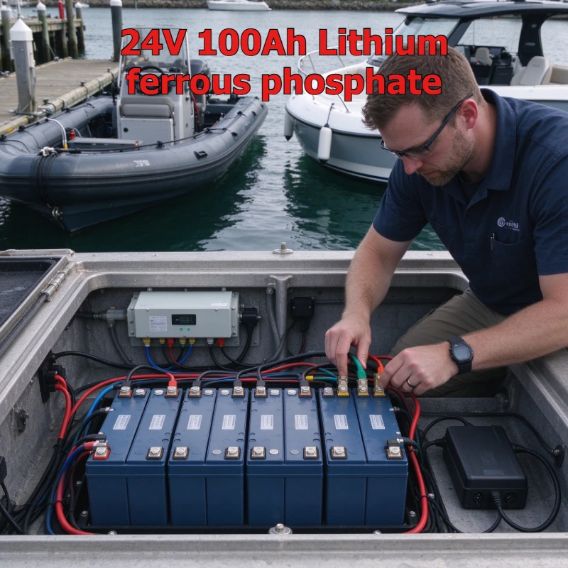 LiFePO4 24V 100Ah,high peak power support stable performance in high humidity environment,for marine trolling motor battery