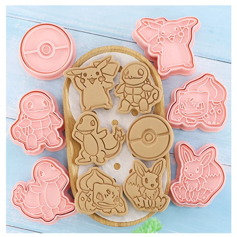 6 Stuks Pokemon Schattige Cartoon Anime Diy Bakgereedschap Glazuur Crackers Pers Mal Pikachu Cookie Model Cake Tooling Kids Speelgoed Geschenken