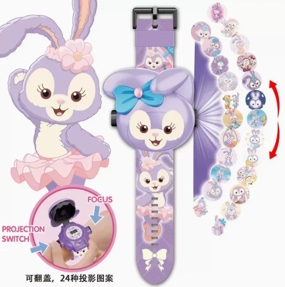 

Kawaii 3D Projection Digital Watch Kawaii Hello Kitty Kuromi Cinnamoroll Anime Action Figure Toy Watch Flip Popular Kids Toys