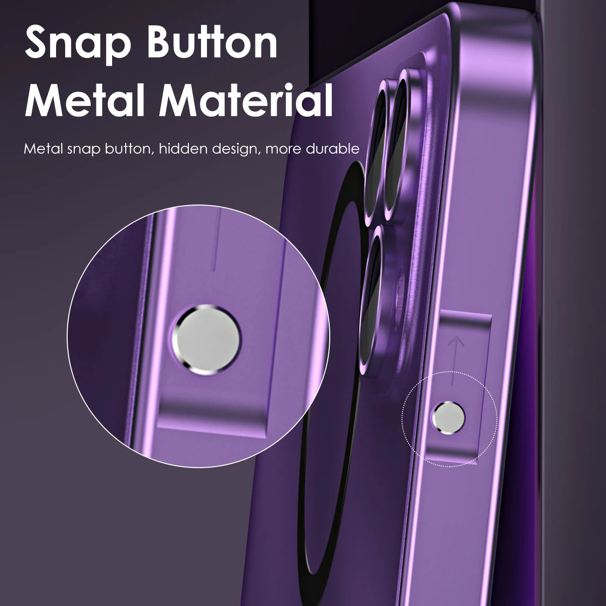 Coque magnétique en aluminium pour iPhone, cadre en métal, chargement sans fil Magsafe, lentille en verre, coque arrière PC, 13, 12, 14, 15 Pro Max, 15Plus