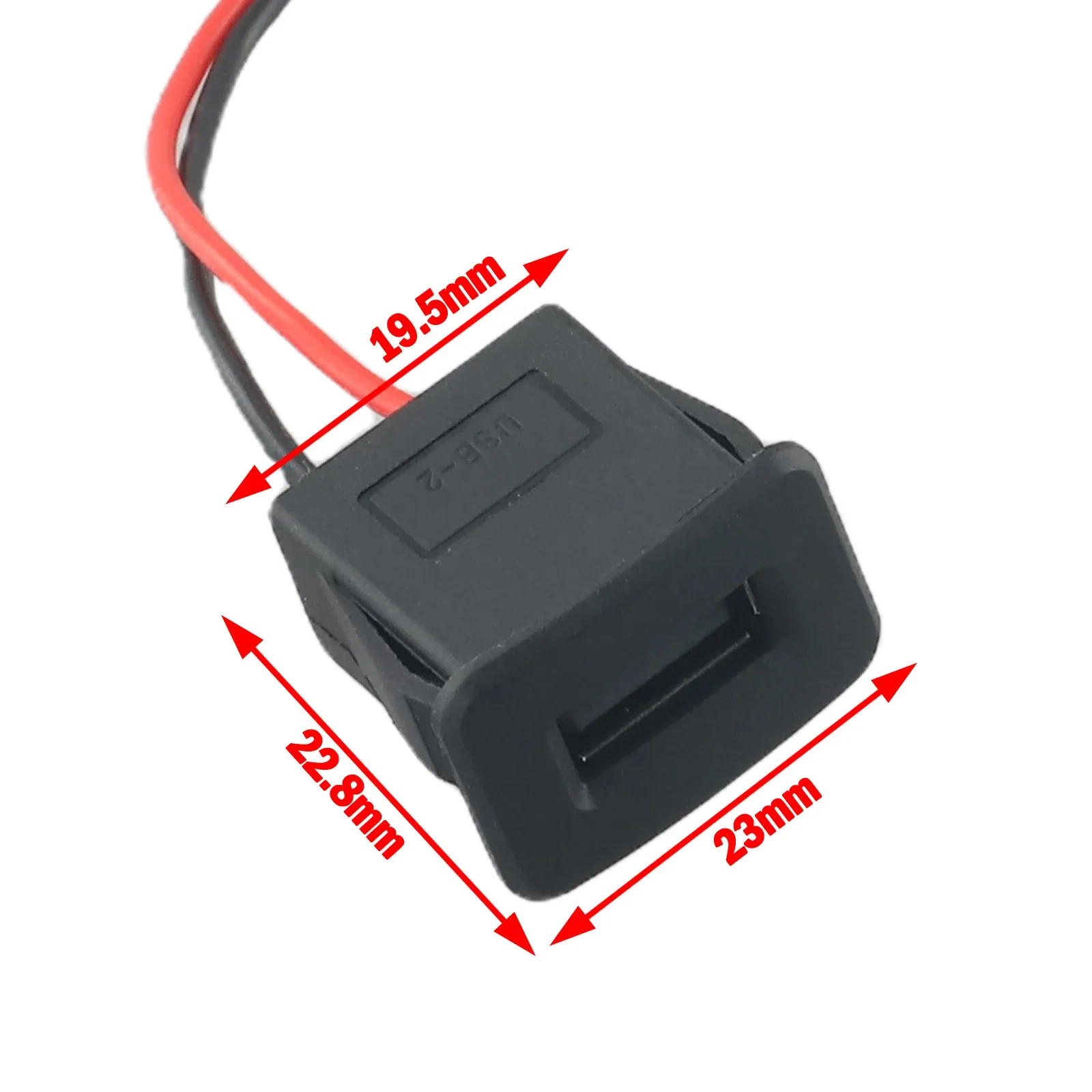 USB Charging Port Connector USB Power Connector Easy Installation Flame-retardant PA Materials Plug-in Installation