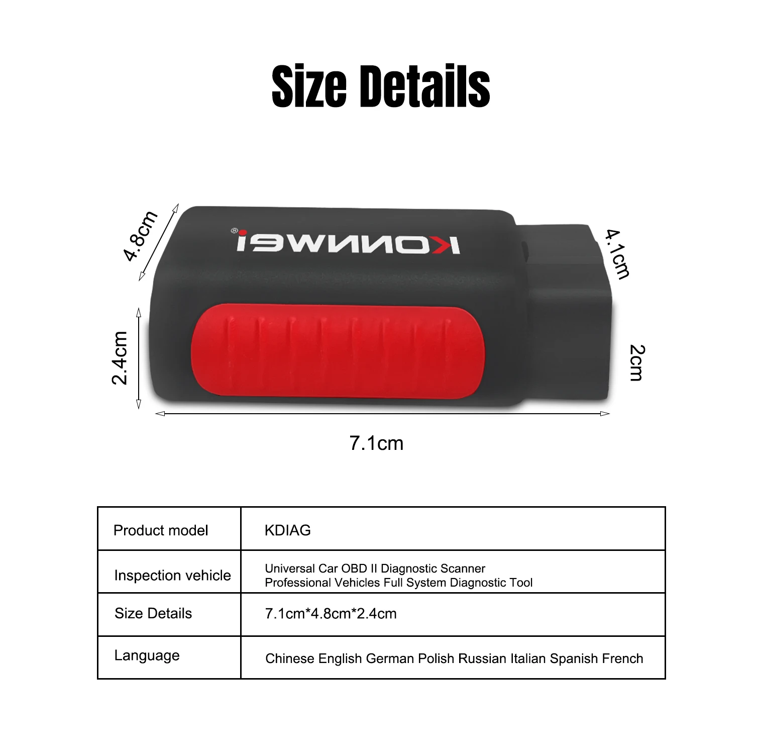 

KONNWEI KDIAG 2025 г., полный системный автоматический сканер, сброс SAS EPB, обслуживающий программатор ECU, автоматический сканер OBDII, поддержка Android/iOS
